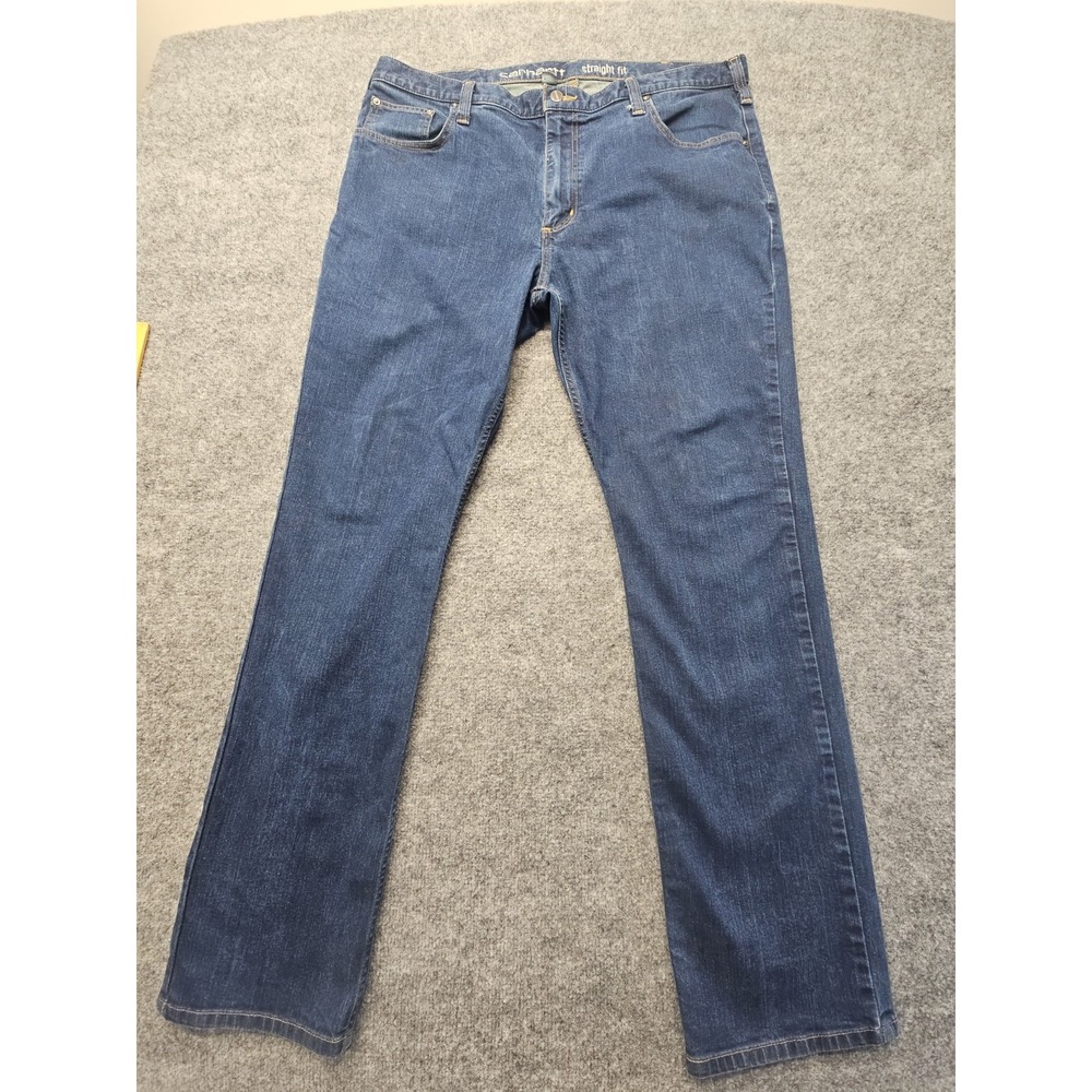 Carhartt  Men's Jeans Size 40x34 Straight Fit Dark Wash Workwear